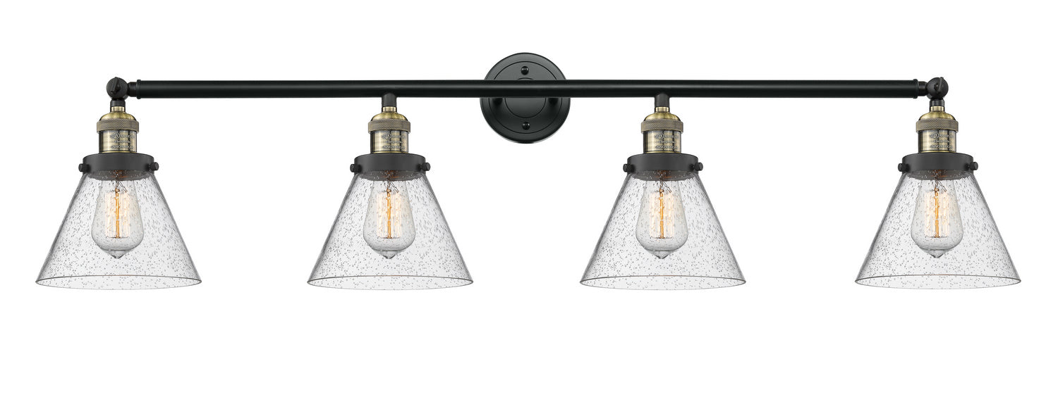 Innovations - 215-BAB-G44 - Four Light Bath Vanity - Franklin Restoration - Black Antique Brass