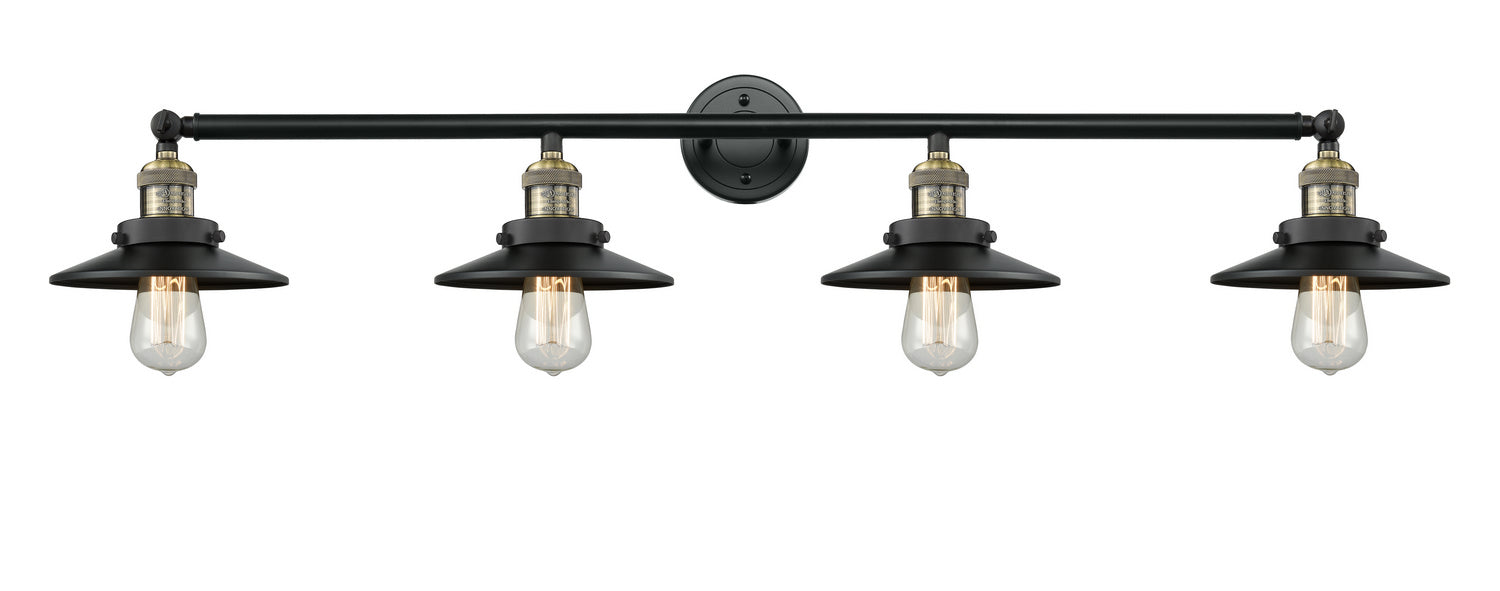 Innovations - 215-BAB-M6 - Four Light Bath Vanity - Franklin Restoration - Black Antique Brass