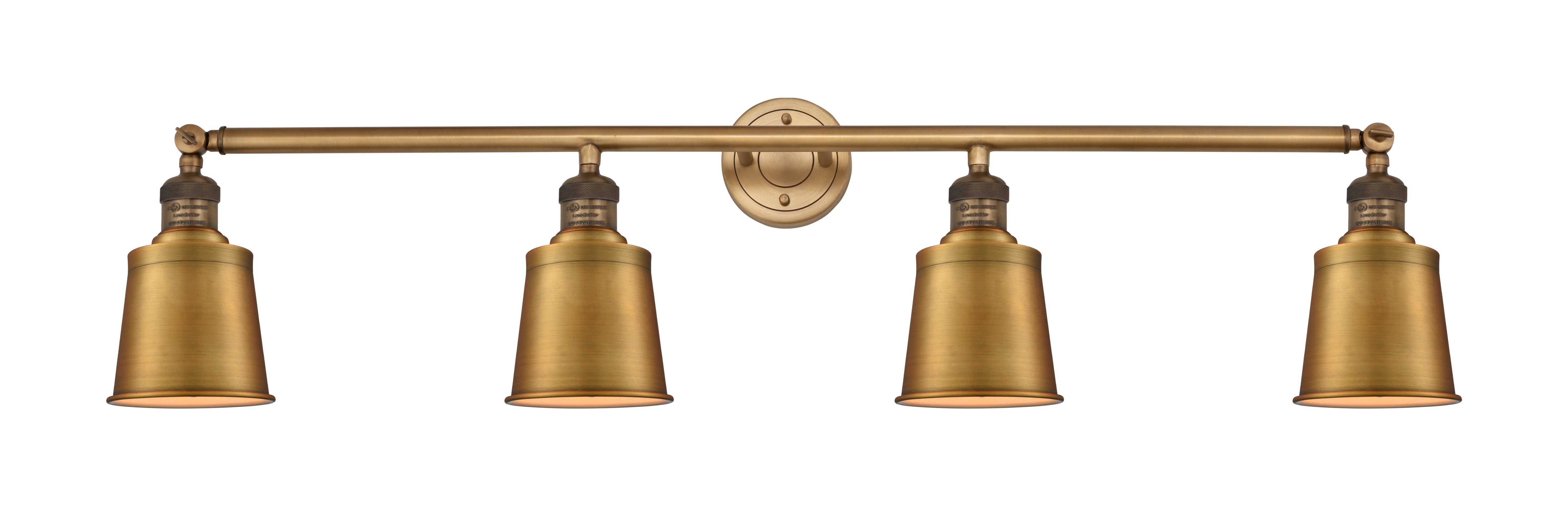 Innovations - 215-BB-M9-BB - Four Light Bath Vanity - Franklin Restoration - Brushed Brass