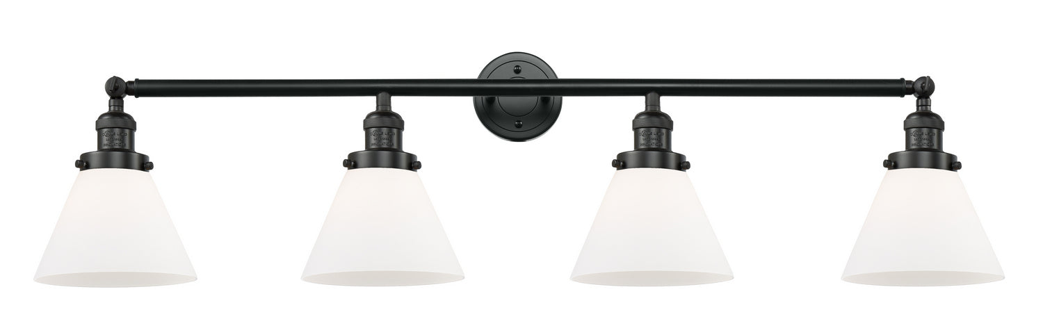 Innovations - 215-BK-G41 - Four Light Bath Vanity - Franklin Restoration - Matte Black