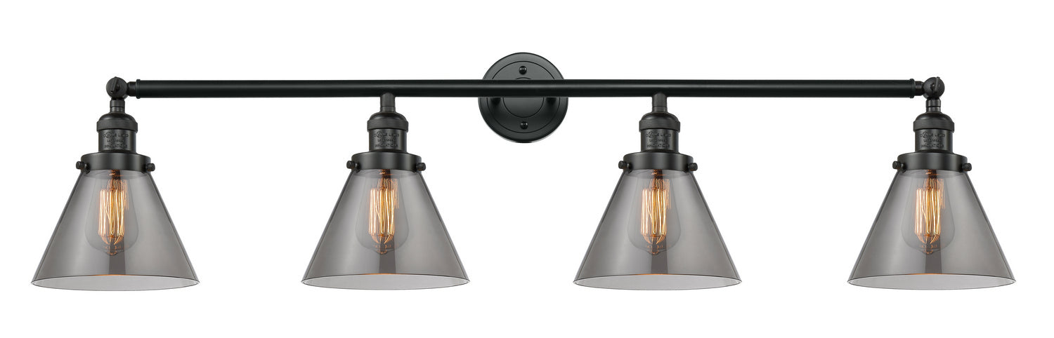 Innovations - 215-BK-G43 - Four Light Bath Vanity - Franklin Restoration - Matte Black