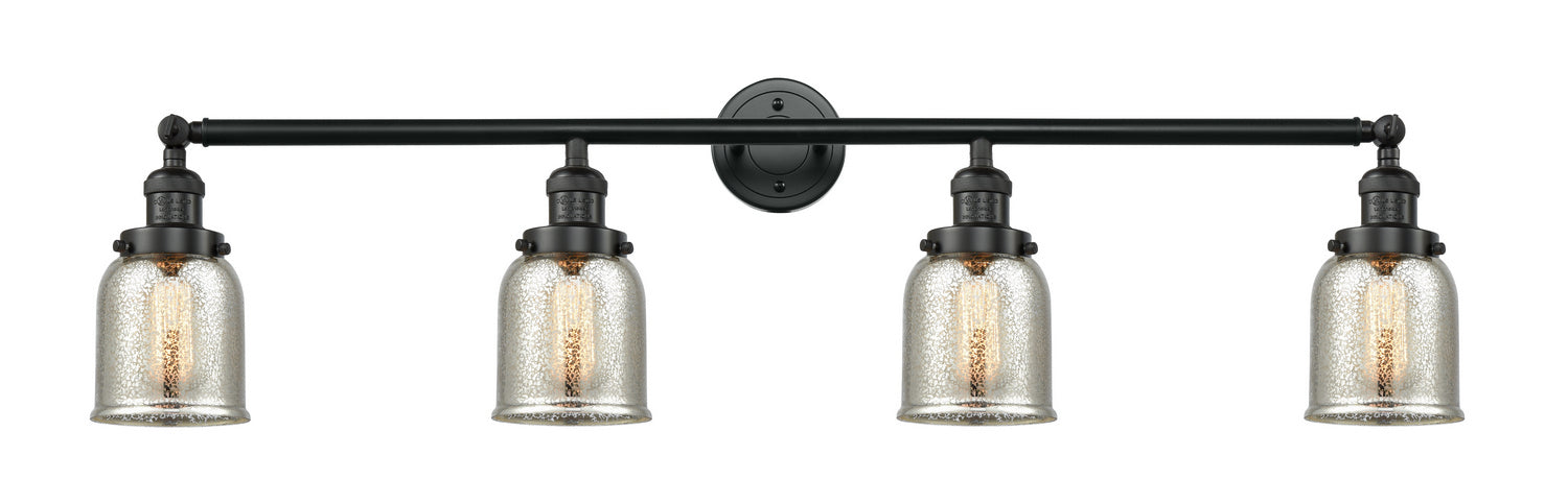 Innovations - 215-BK-G58 - Four Light Bath Vanity - Franklin Restoration - Matte Black