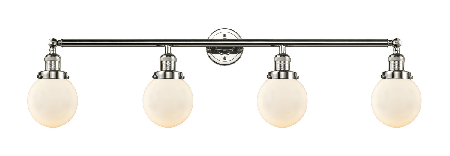 Innovations - 215-PN-G201-6 - Four Light Bath Vanity - Franklin Restoration - Polished Nickel