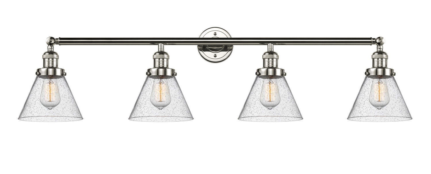 Innovations - 215-PN-G44 - Four Light Bath Vanity - Franklin Restoration - Polished Nickel