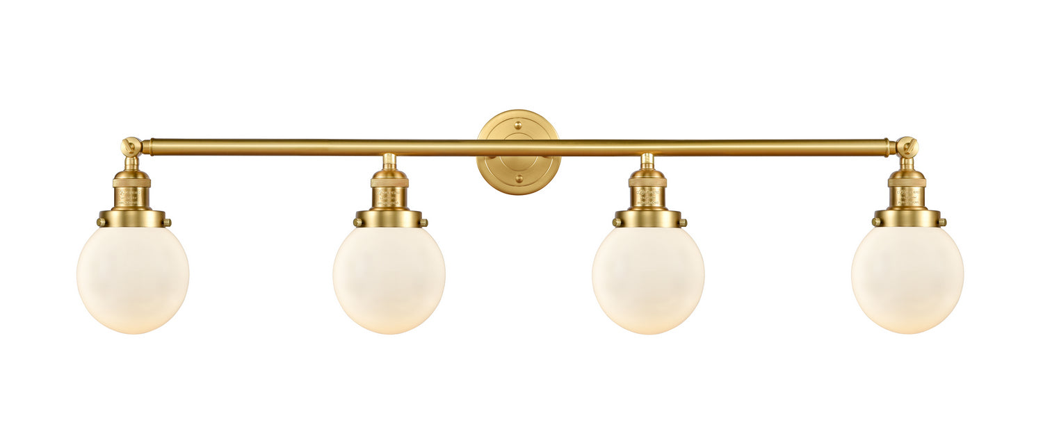 Innovations - 215-SG-G201-6 - Four Light Bath Vanity - Franklin Restoration - Satin Gold