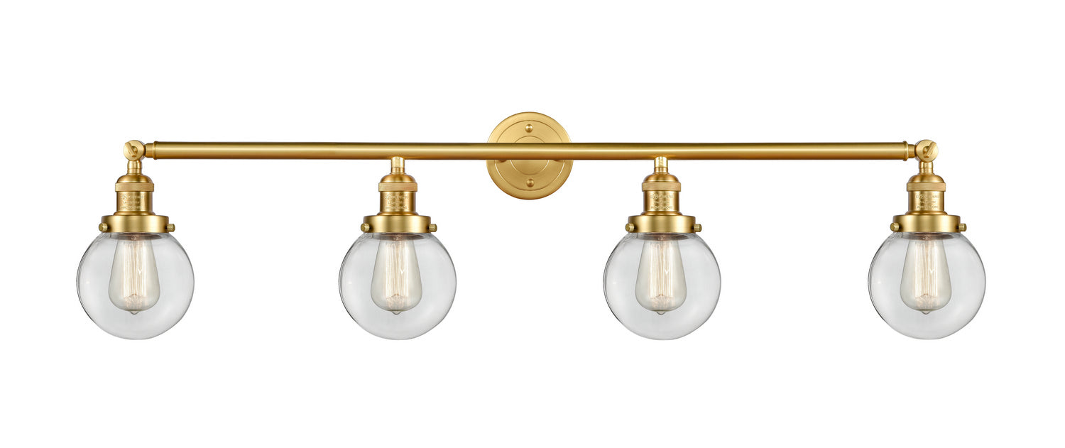 Innovations - 215-SG-G202-6 - Four Light Bath Vanity - Franklin Restoration - Satin Gold
