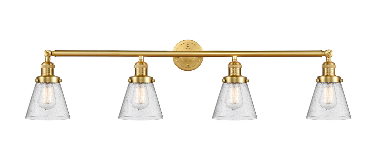 Innovations - 215-SG-G64 - Four Light Bath Vanity - Franklin Restoration - Satin Gold