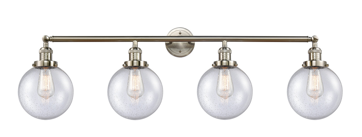 Innovations - 215-SN-G204-8 - Four Light Bath Vanity - Franklin Restoration - Brushed Satin Nickel