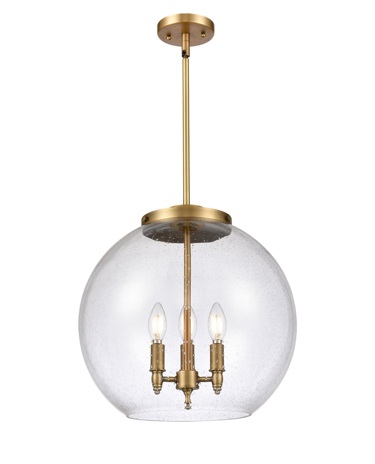Innovations - 221-3S-BB-G124-16 - Three Light Pendant - Essex - Brushed Brass