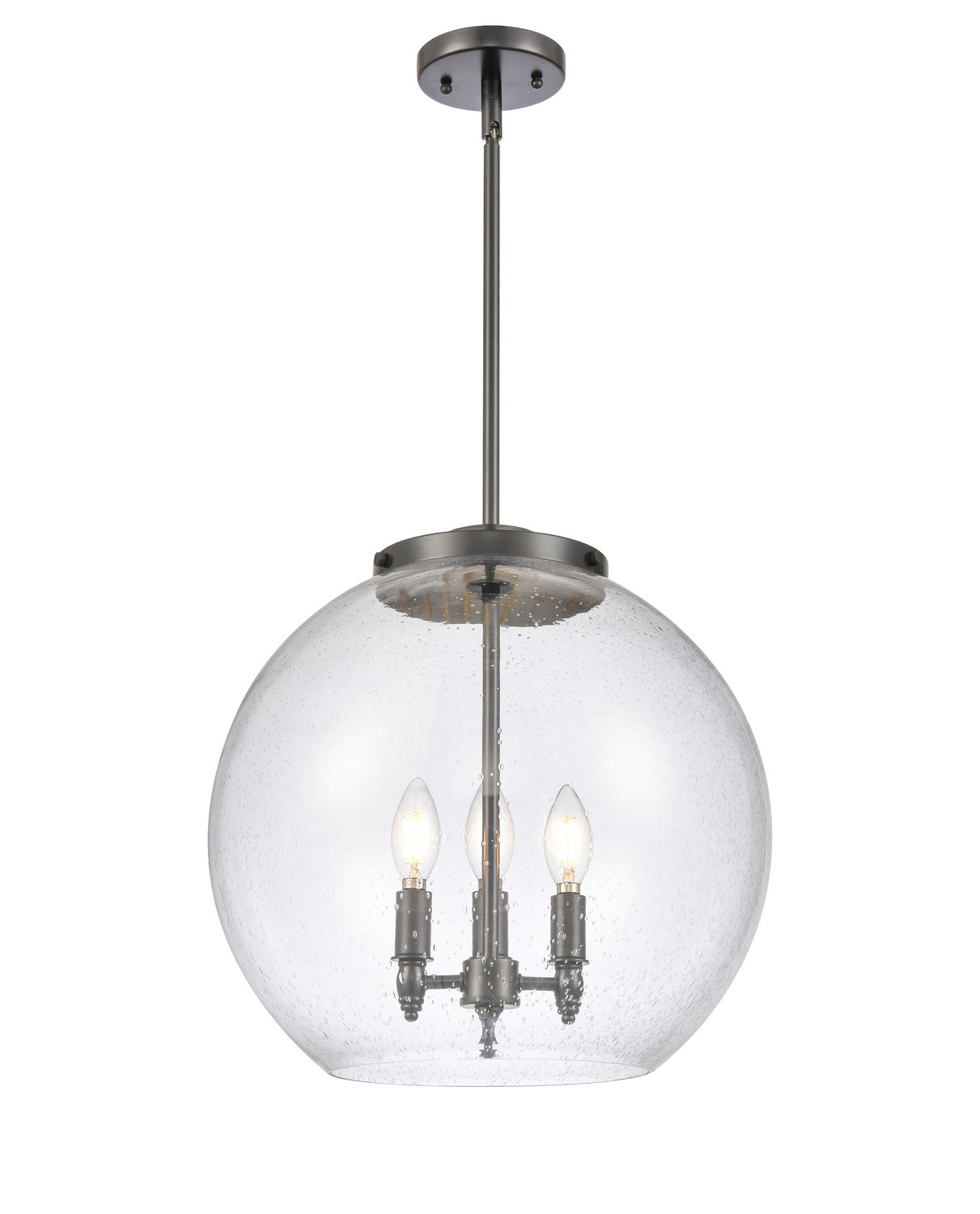 Innovations - 221-3S-BK-G124-16 - Three Light Pendant - Essex - Matte Black