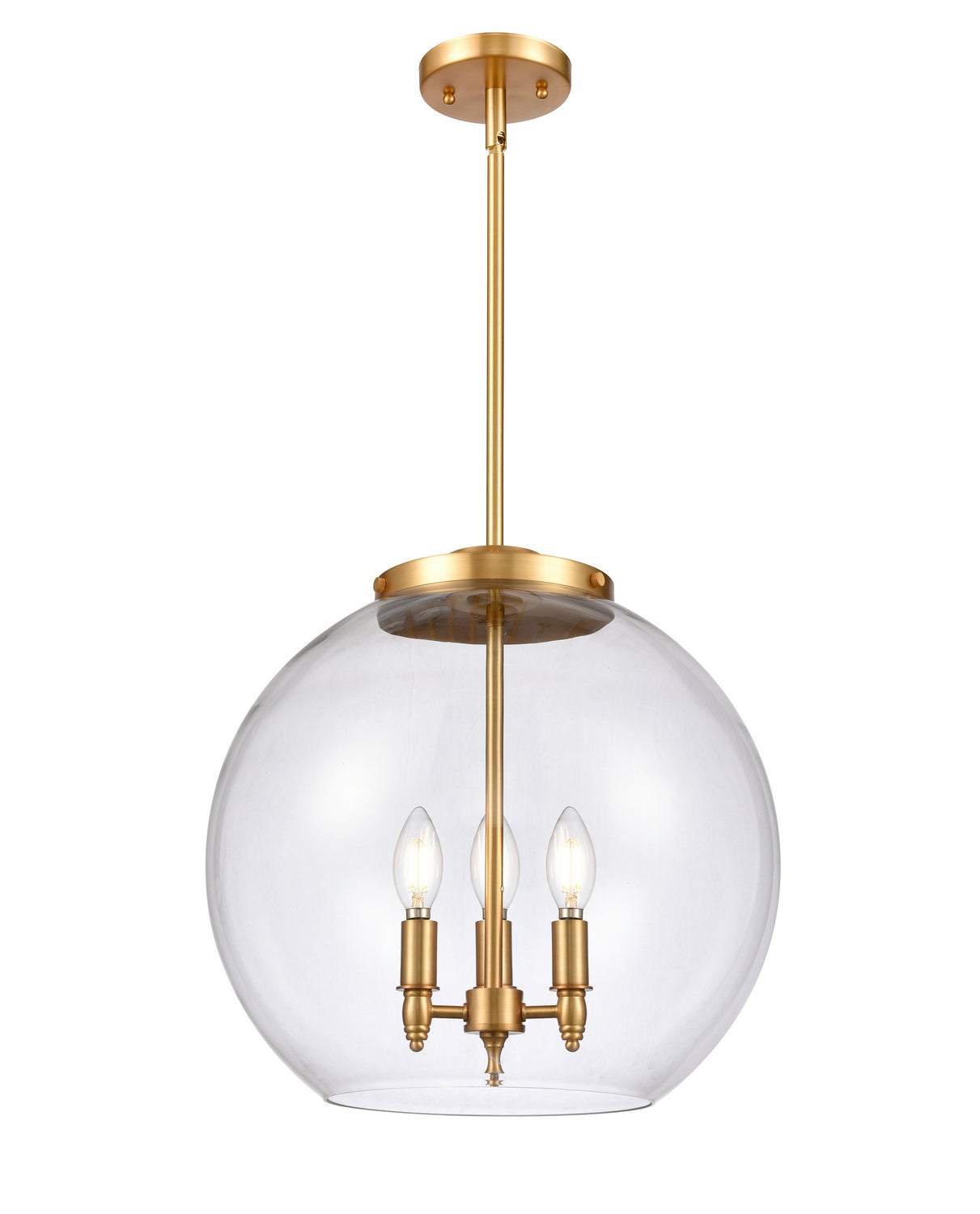 Innovations - 221-3S-SG-G122-16 - Three Light Pendant - Essex - Satin Gold