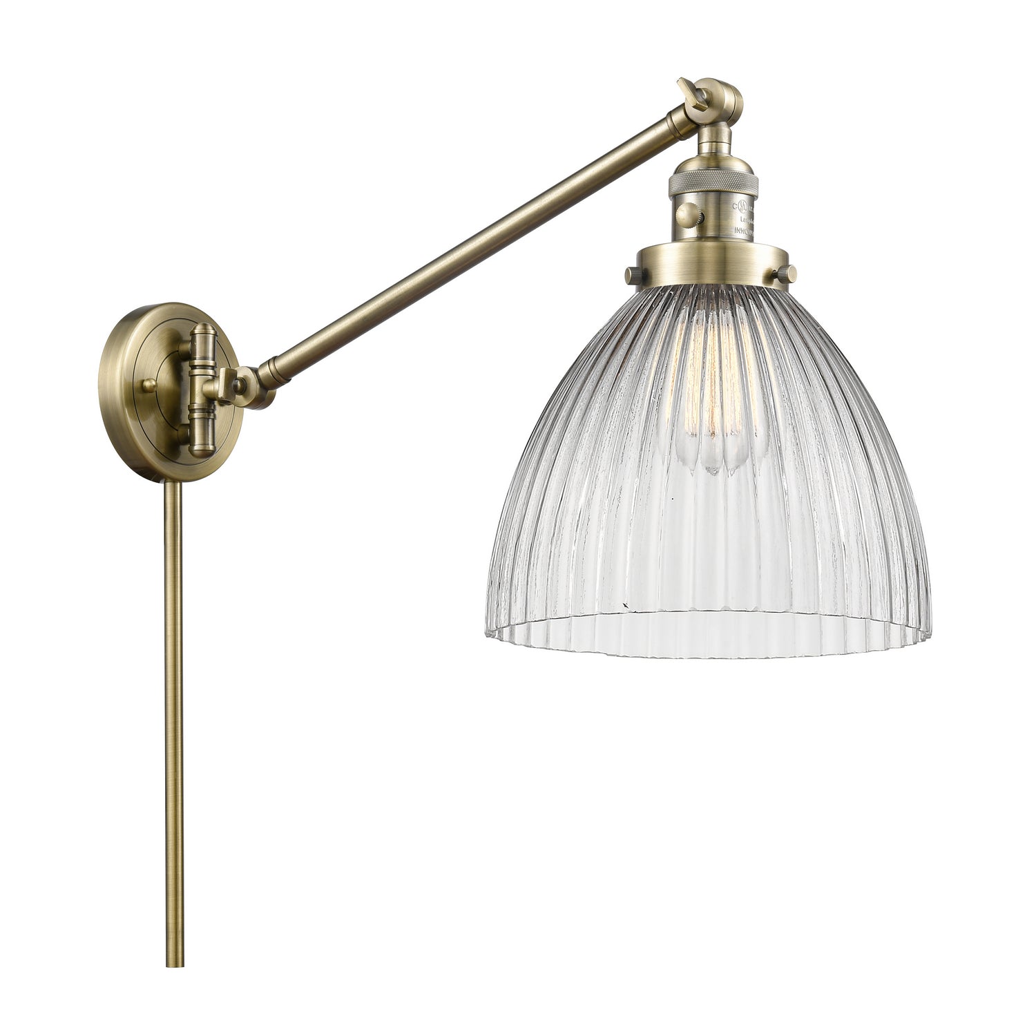 Innovations - 237-AB-G222 - One Light Swing Arm - Franklin Restoration - Antique Brass