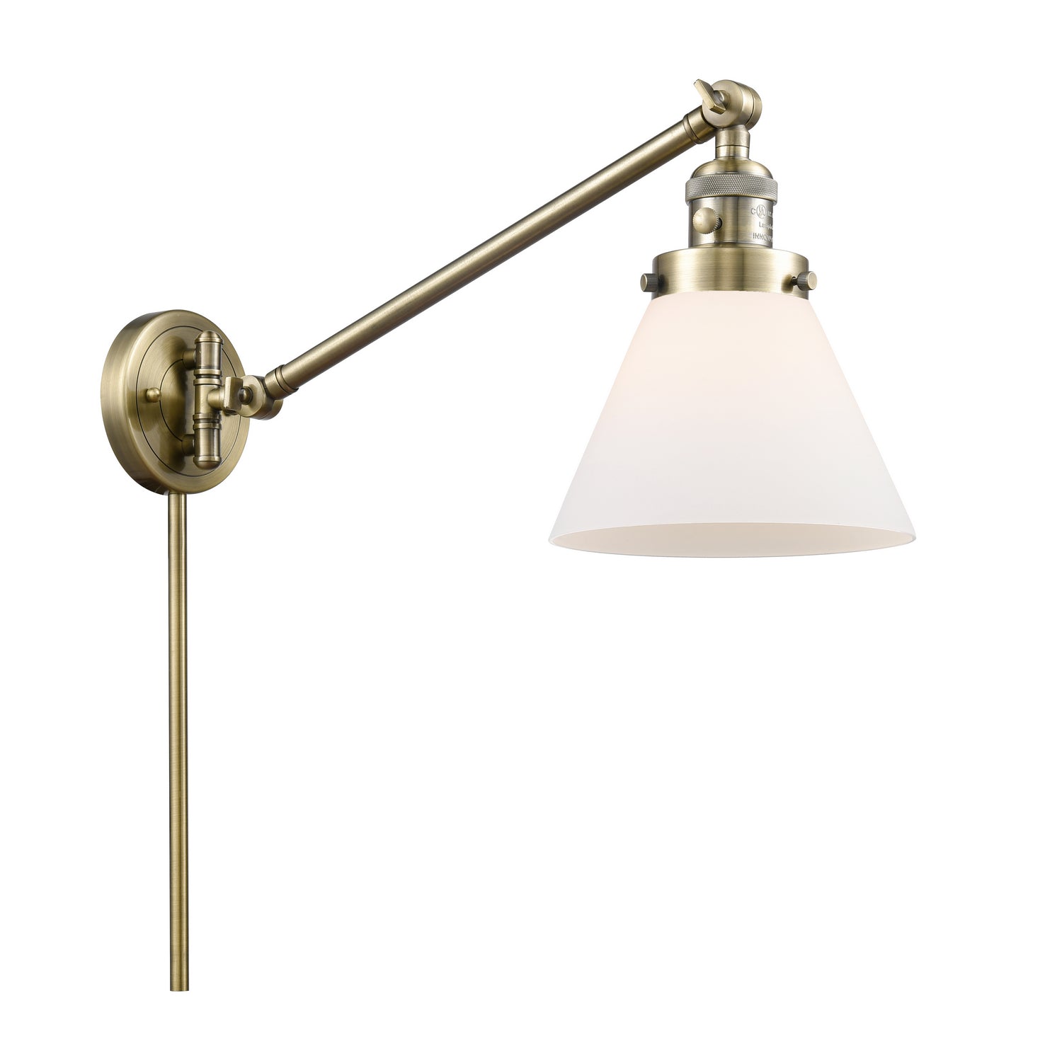 Innovations - 237-AB-G41 - One Light Swing Arm - Franklin Restoration - Antique Brass