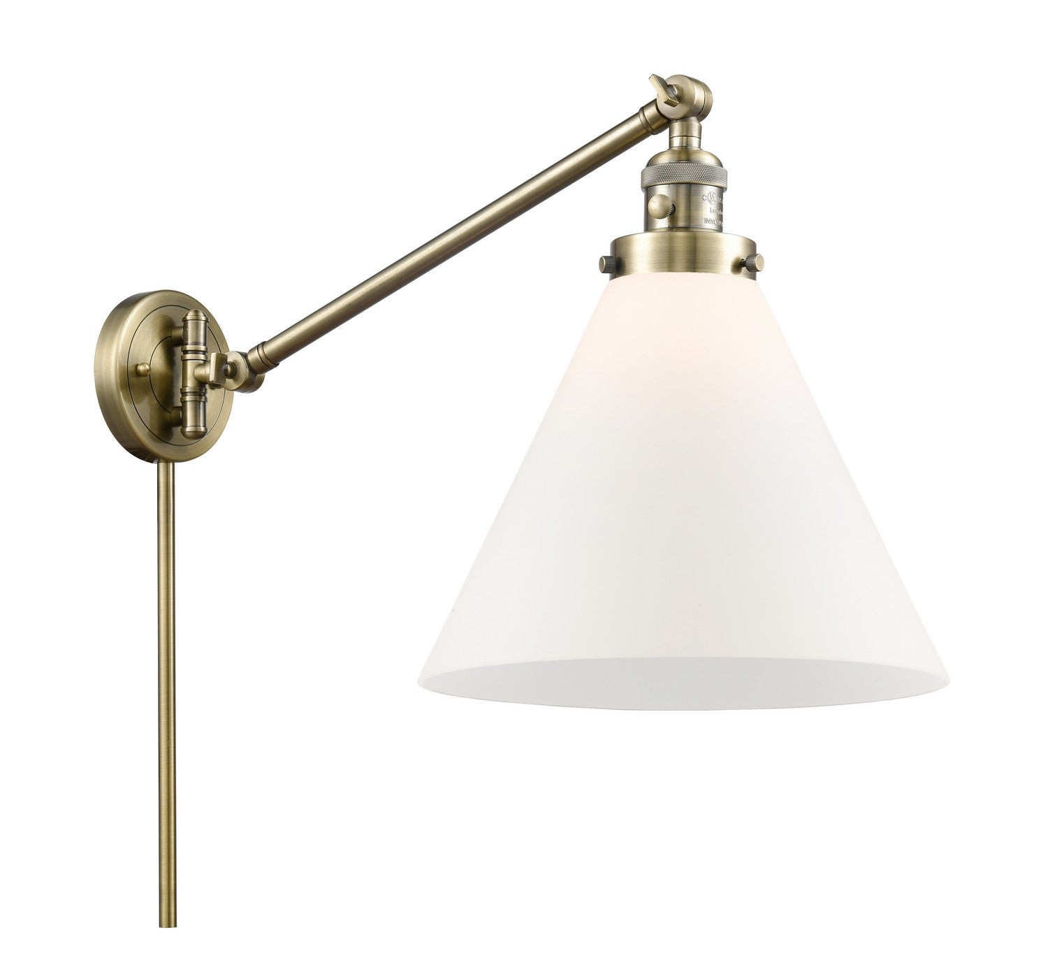 Innovations - 237-AB-G41-L - One Light Swing Arm - Franklin Restoration - Antique Brass