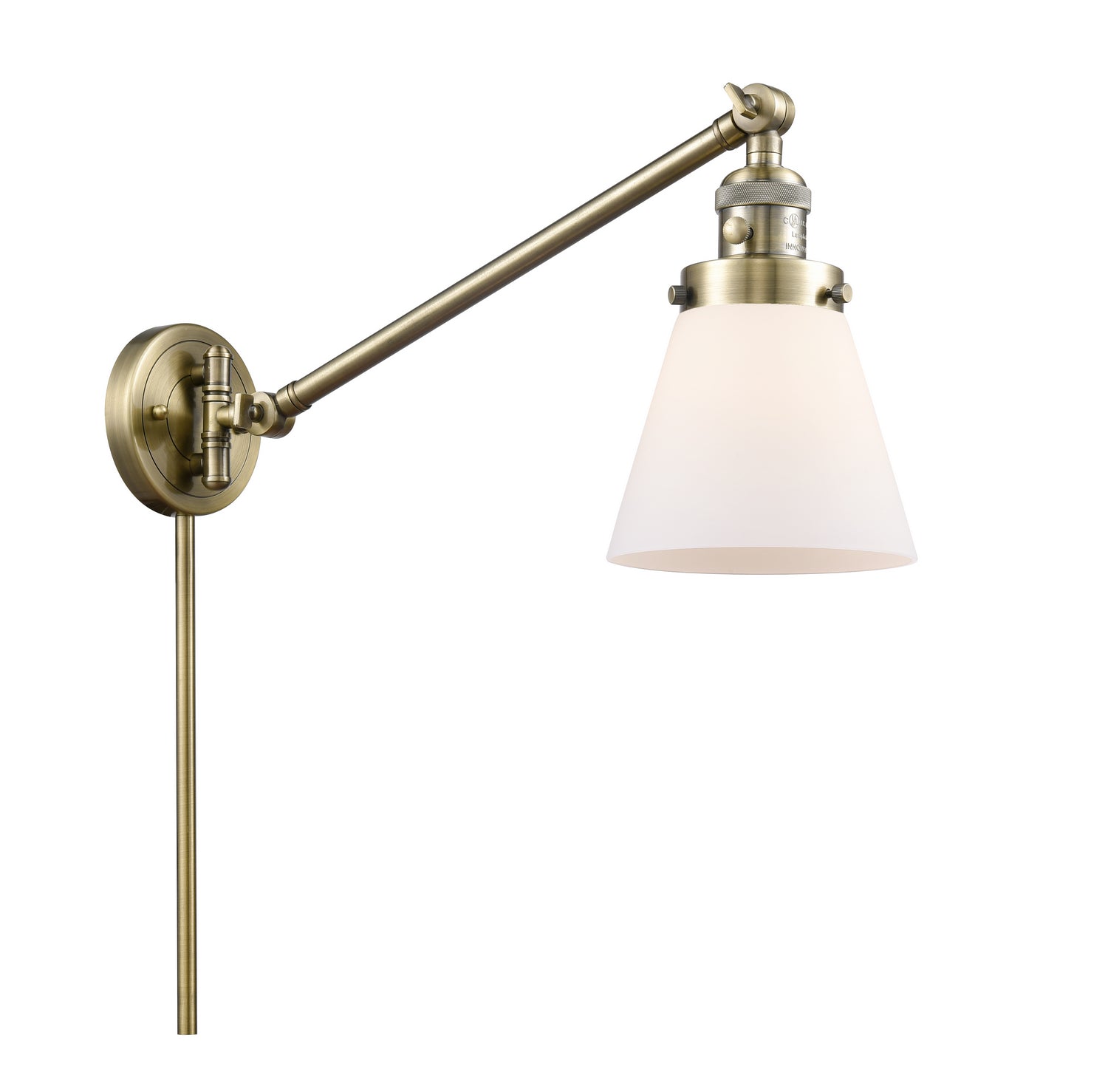 Innovations - 237-AB-G61 - One Light Swing Arm - Franklin Restoration - Antique Brass