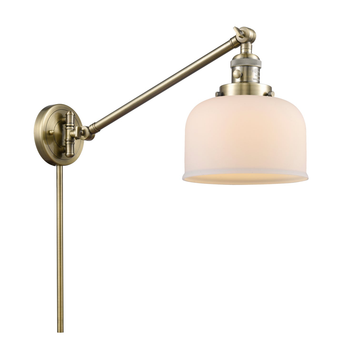 Innovations - 237-AB-G71 - One Light Swing Arm - Franklin Restoration - Antique Brass