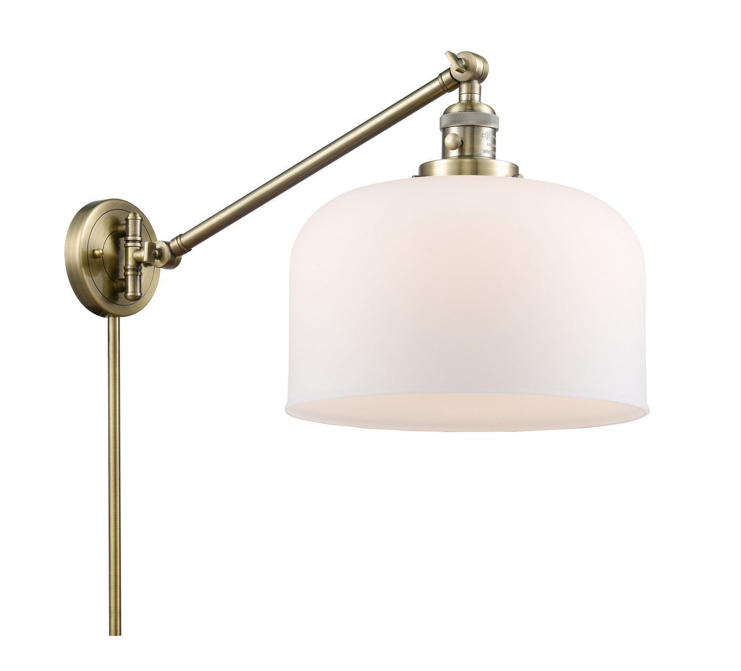 Innovations - 237-AB-G71-L - One Light Swing Arm - Franklin Restoration - Antique Brass