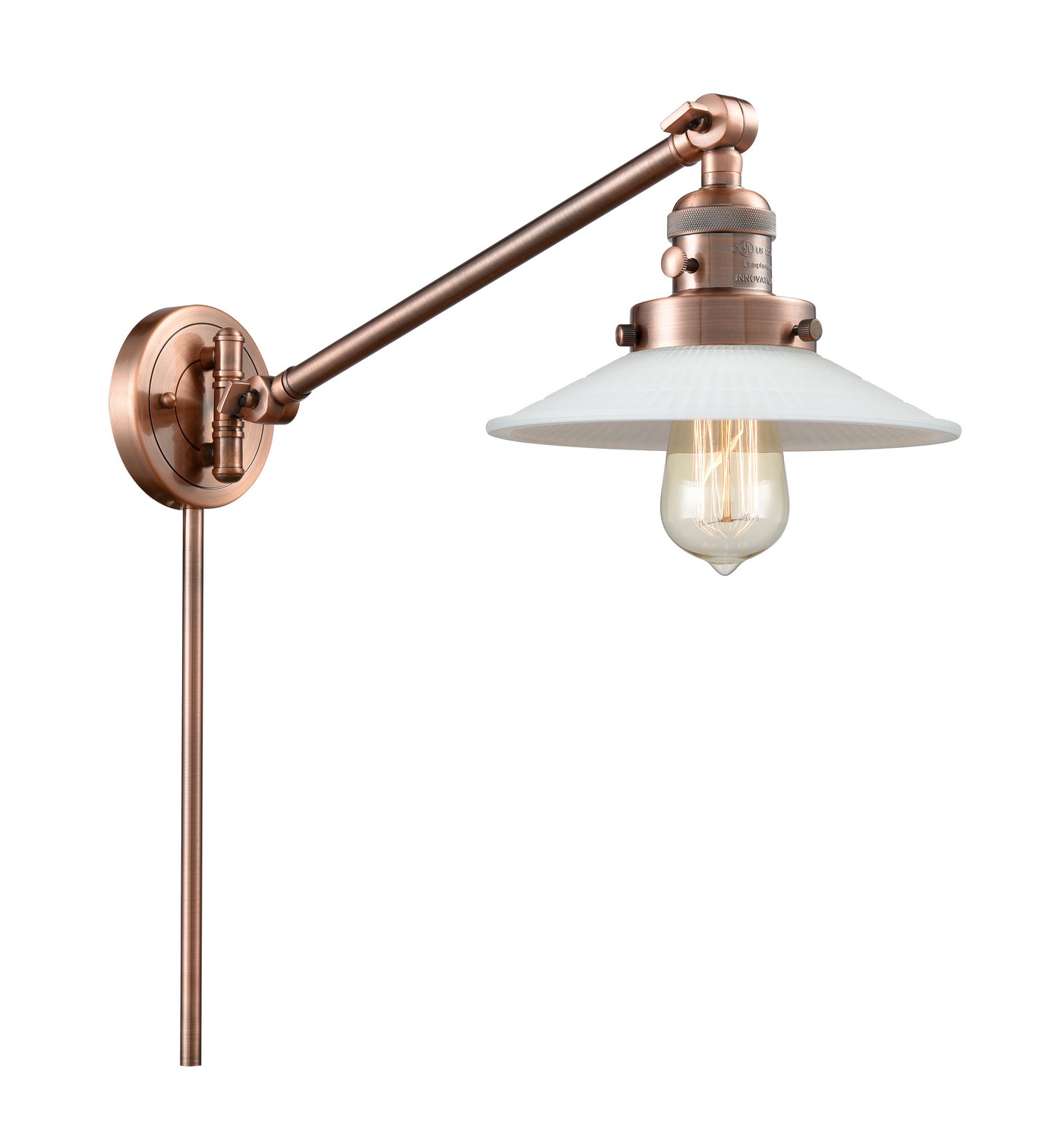 Innovations - 237-AC-G1 - One Light Swing Arm - Franklin Restoration - Antique Copper