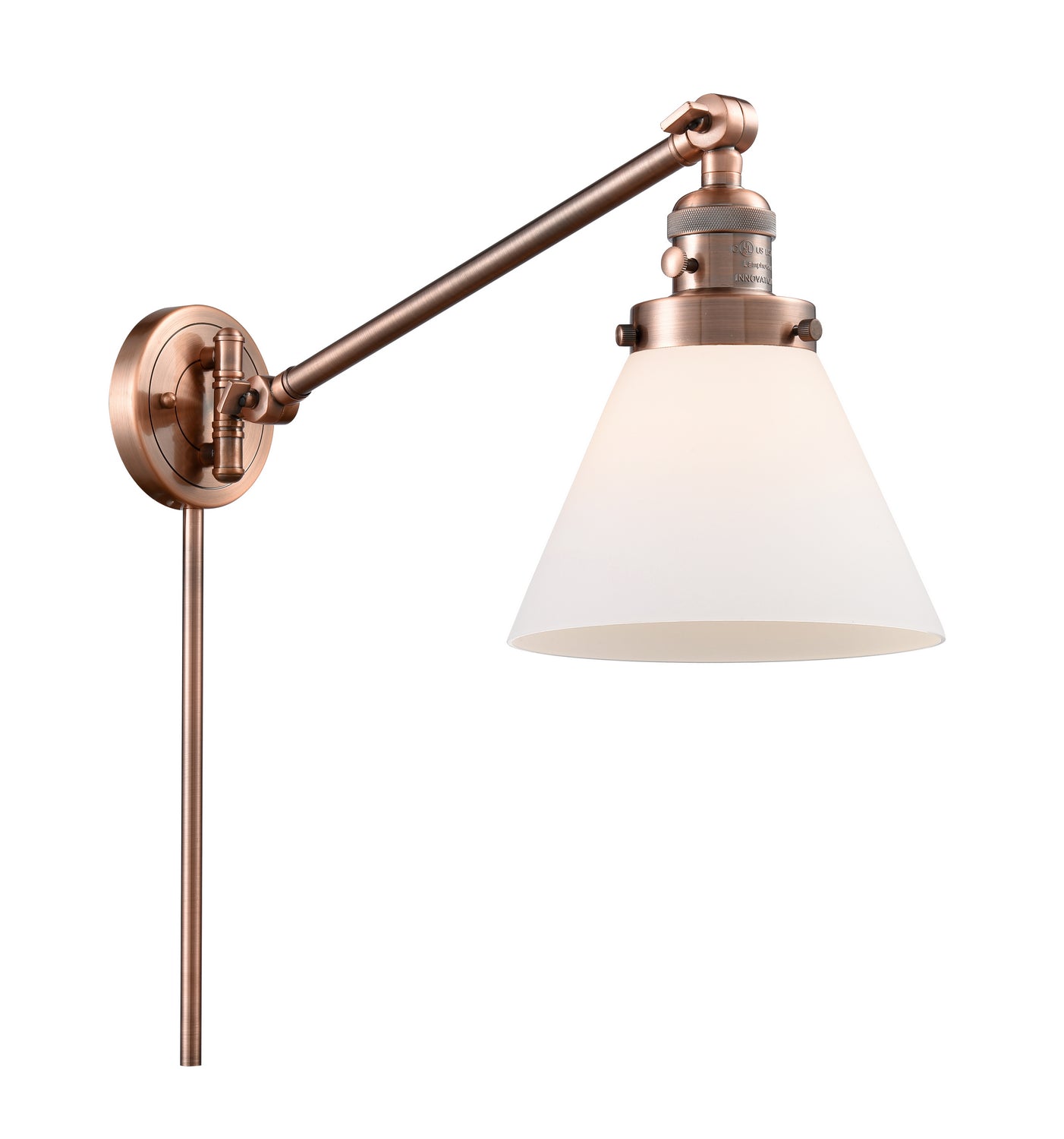 Innovations - 237-AC-G41 - One Light Swing Arm - Franklin Restoration - Antique Copper