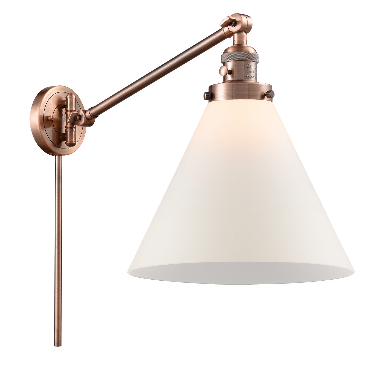Innovations - 237-AC-G41-L - One Light Swing Arm - Franklin Restoration - Antique Copper