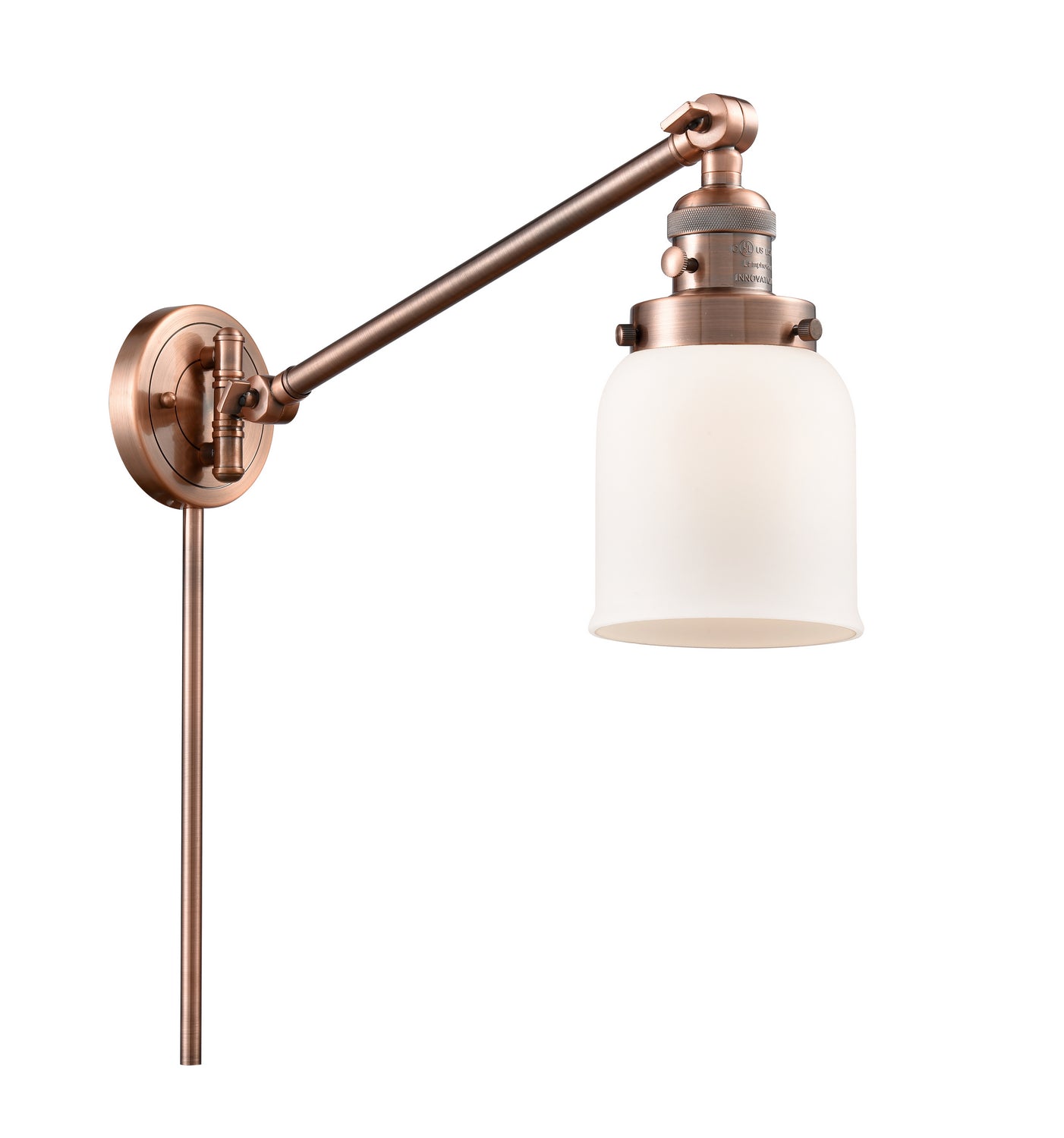 Innovations - 237-AC-G51 - One Light Swing Arm - Franklin Restoration - Antique Copper