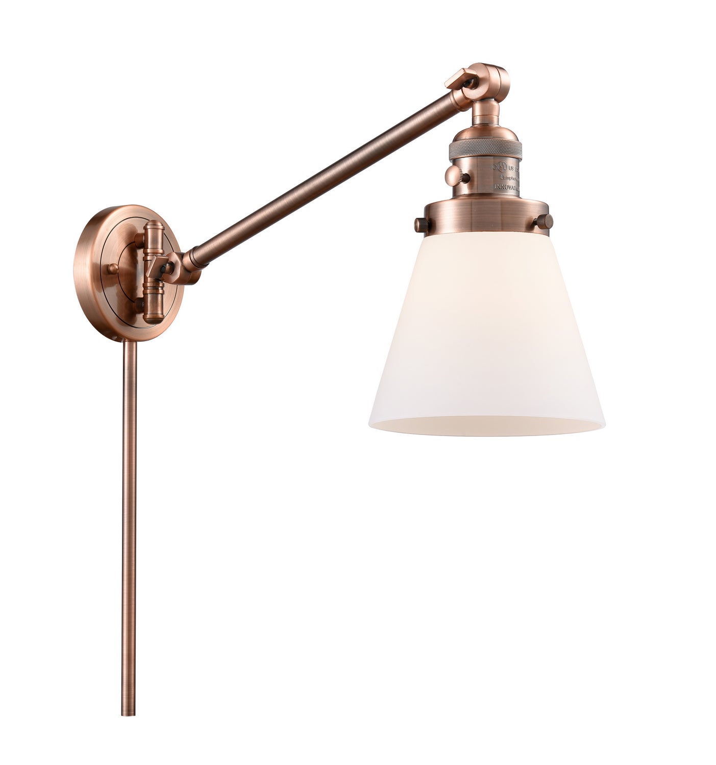 Innovations - 237-AC-G61 - One Light Swing Arm - Franklin Restoration - Antique Copper