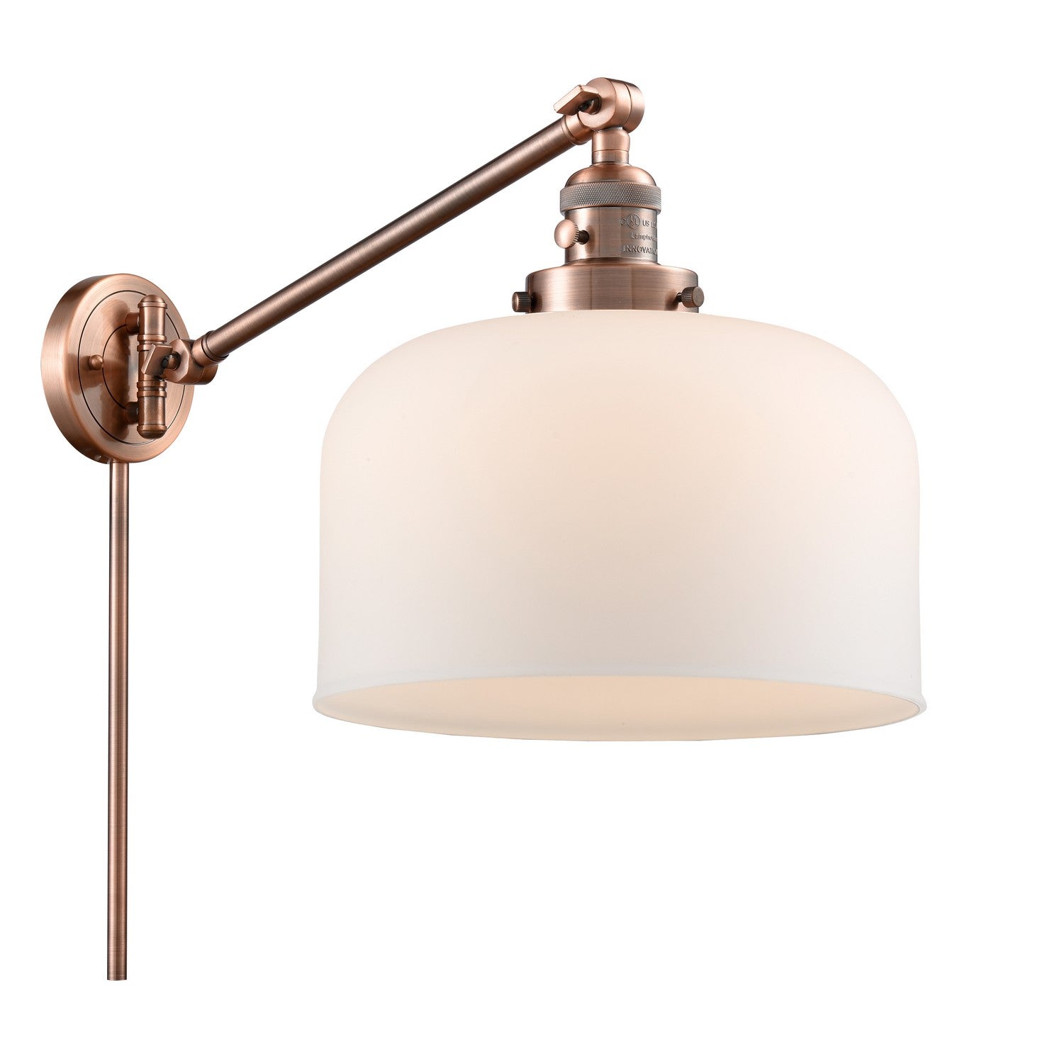 Innovations - 237-AC-G71-L - One Light Swing Arm - Franklin Restoration - Antique Copper