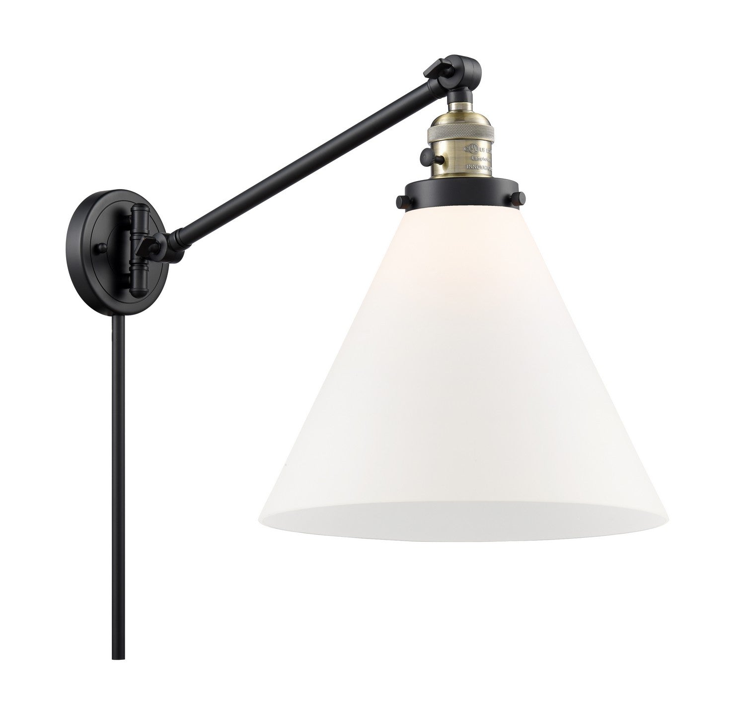 Innovations - 237-BAB-G41-L - One Light Swing Arm - Franklin Restoration - Black Antique Brass