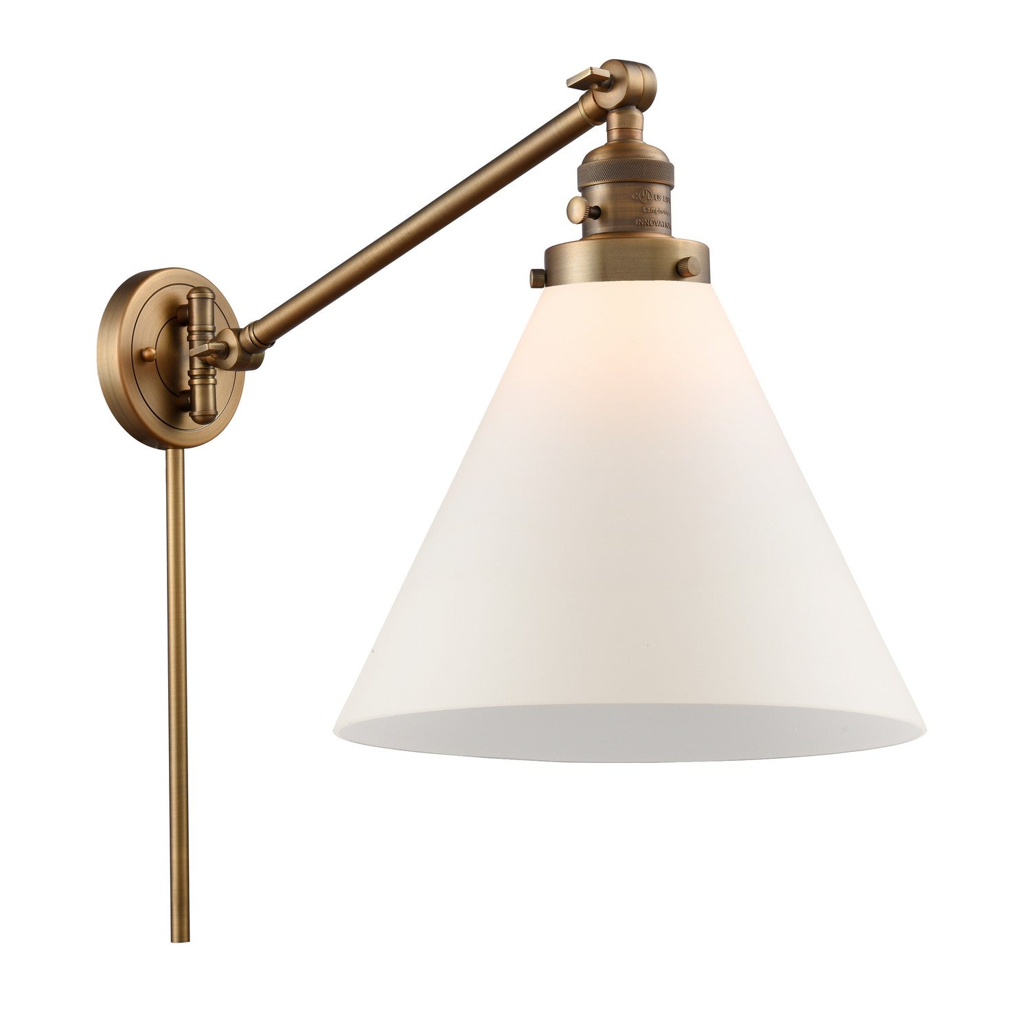 Innovations - 237-BB-G41-L - One Light Swing Arm - Franklin Restoration - Brushed Brass