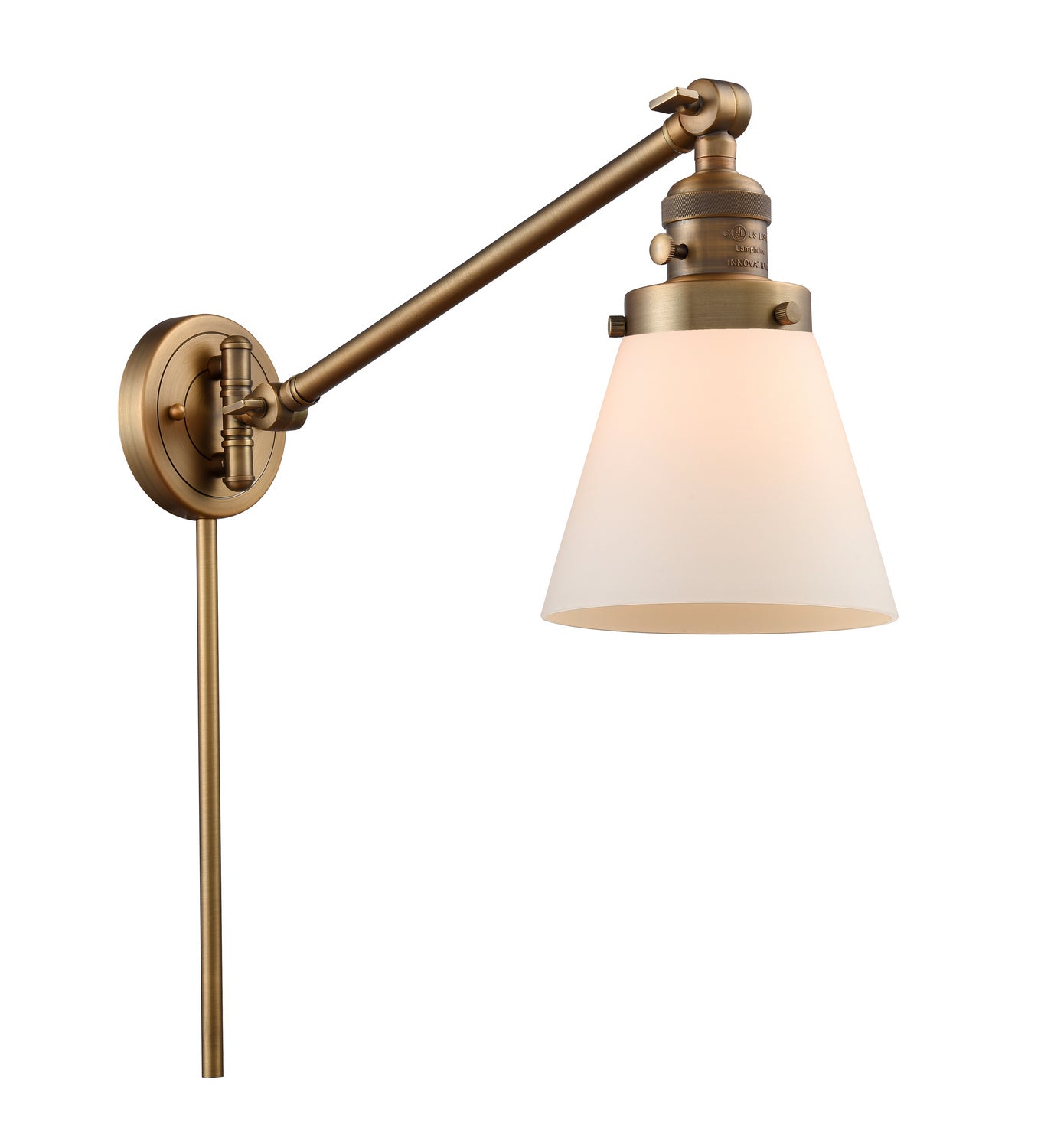 Innovations - 237-BB-G61 - One Light Swing Arm - Franklin Restoration - Brushed Brass
