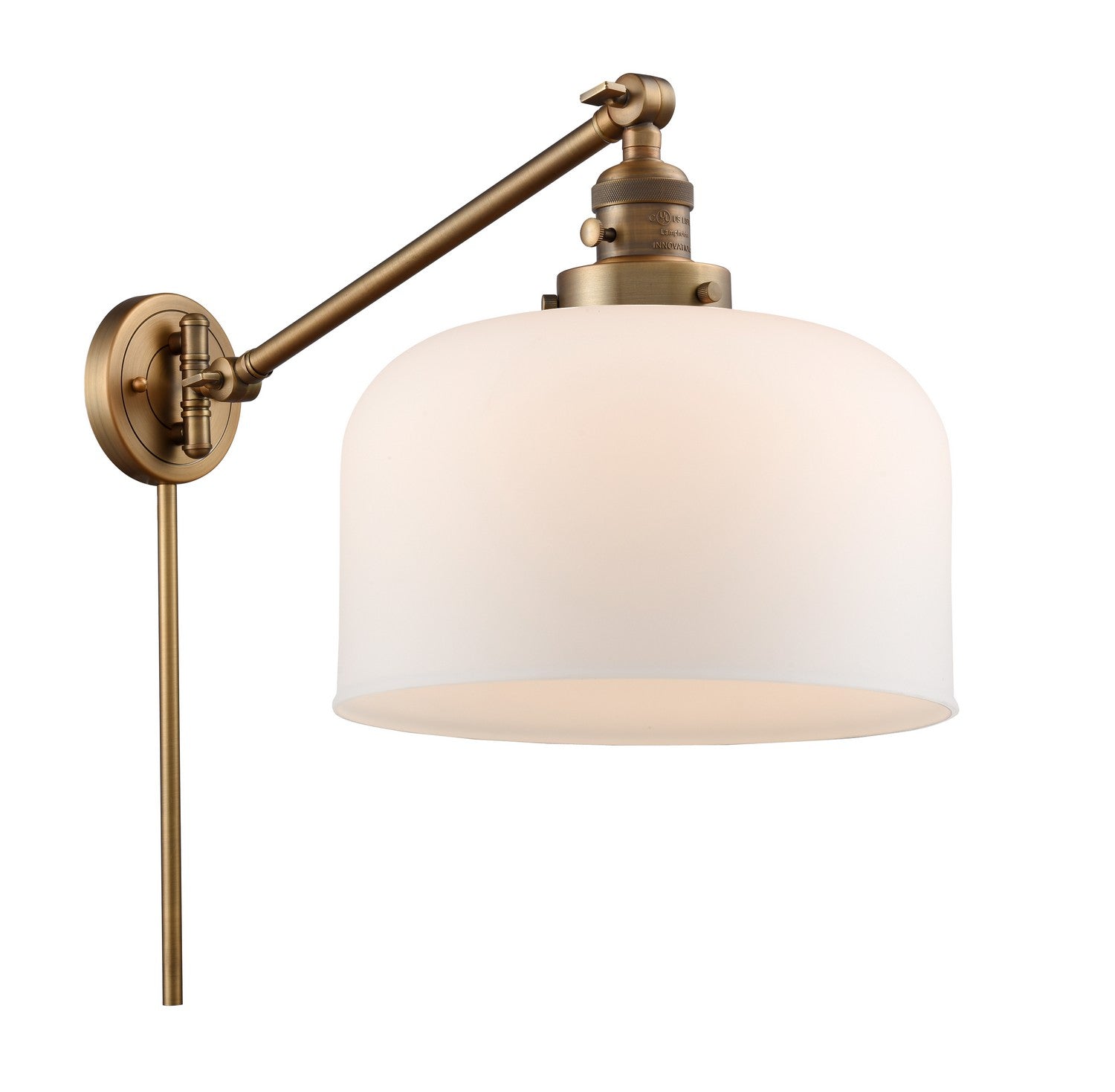 Innovations - 237-BB-G71-L - One Light Swing Arm - Franklin Restoration - Brushed Brass