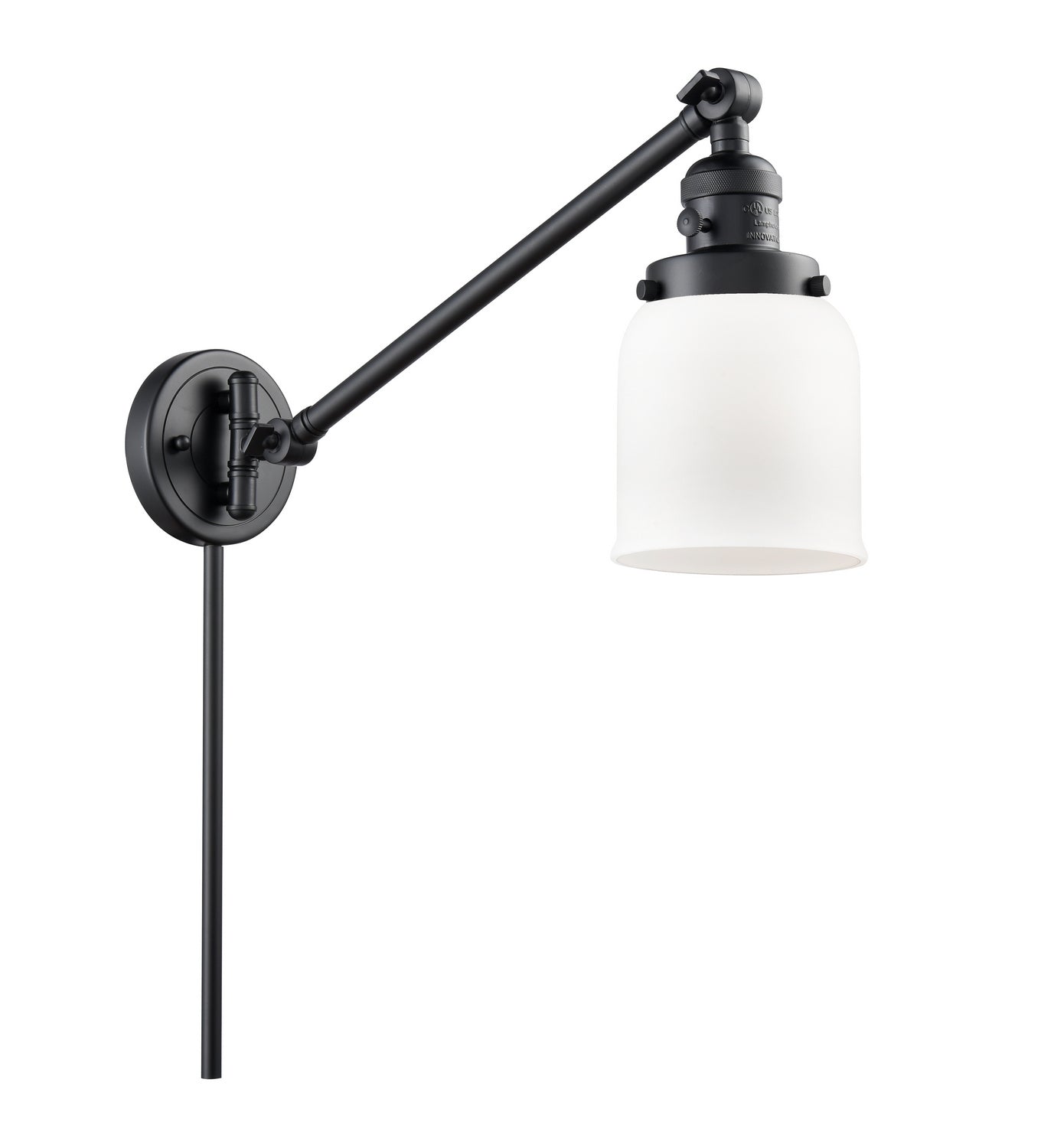 Innovations - 237-BK-G51 - One Light Swing Arm - Franklin Restoration - Matte Black