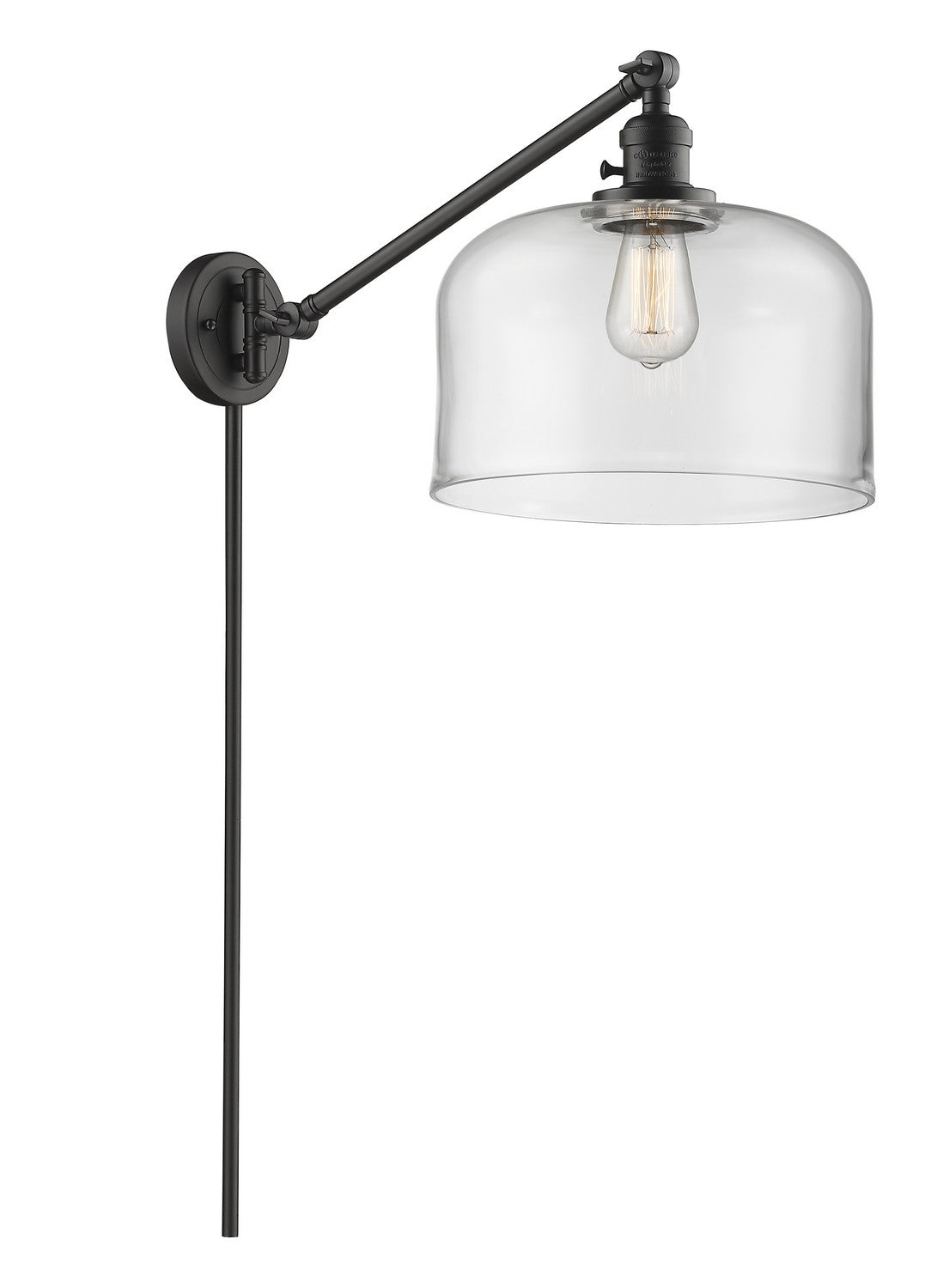 Innovations - 237-OB-G72-L - One Light Swing Arm - Franklin Restoration - Oil Rubbed Bronze