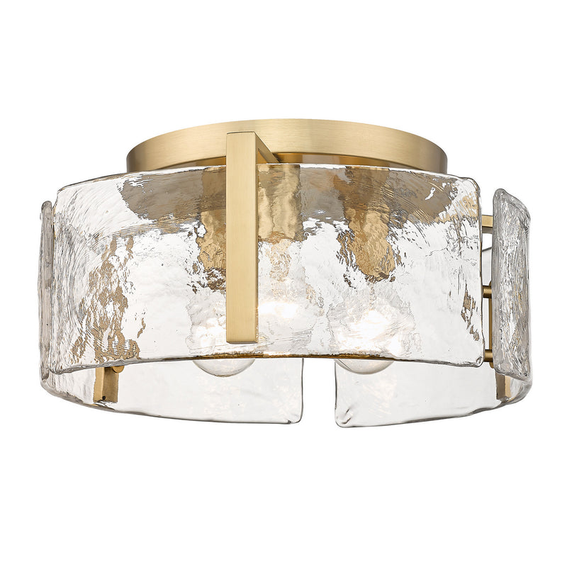 Golden - 3164-FM BCB-HWG - Three Light Flush Mount - Aenon - Brushed Champagne Bronze