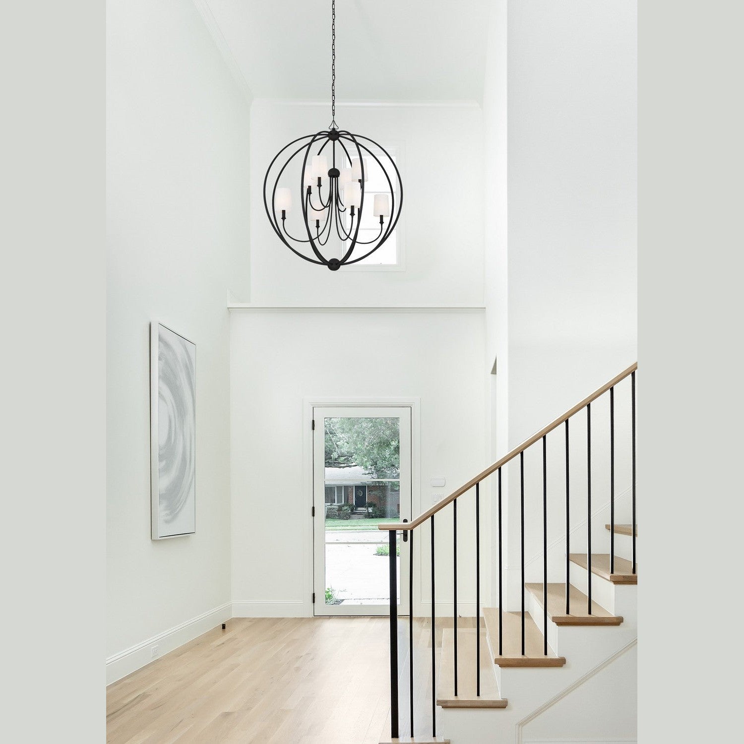 Crystorama - 2246-BF - Eight Light Chandelier - Sylvan - Black Forged