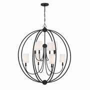 Crystorama - 2246-BF - Eight Light Chandelier - Sylvan - Black Forged