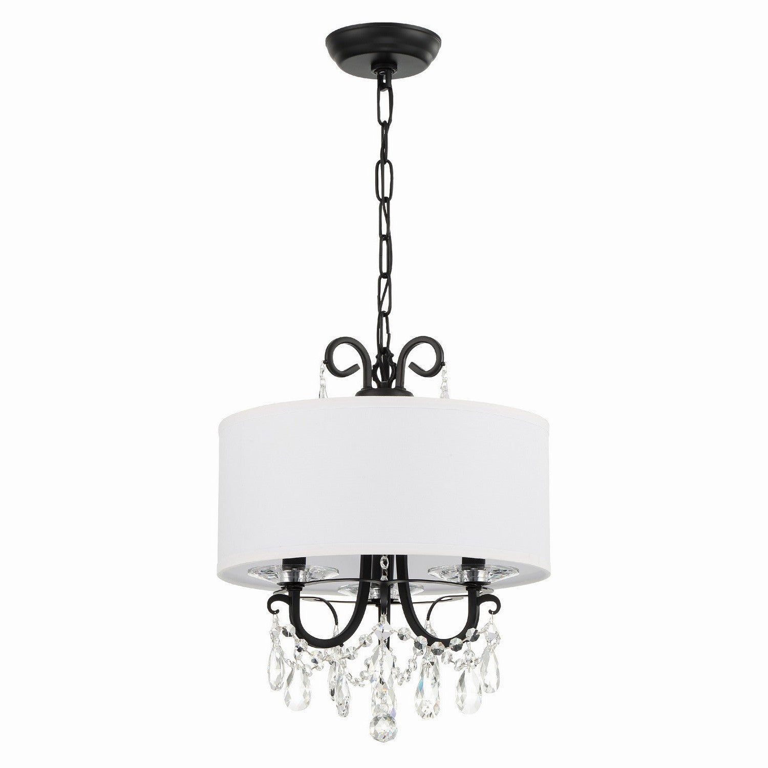 Crystorama - 6623-MK-CL-MWP - Three Light Mini Chandelier - Othello - Matte Black