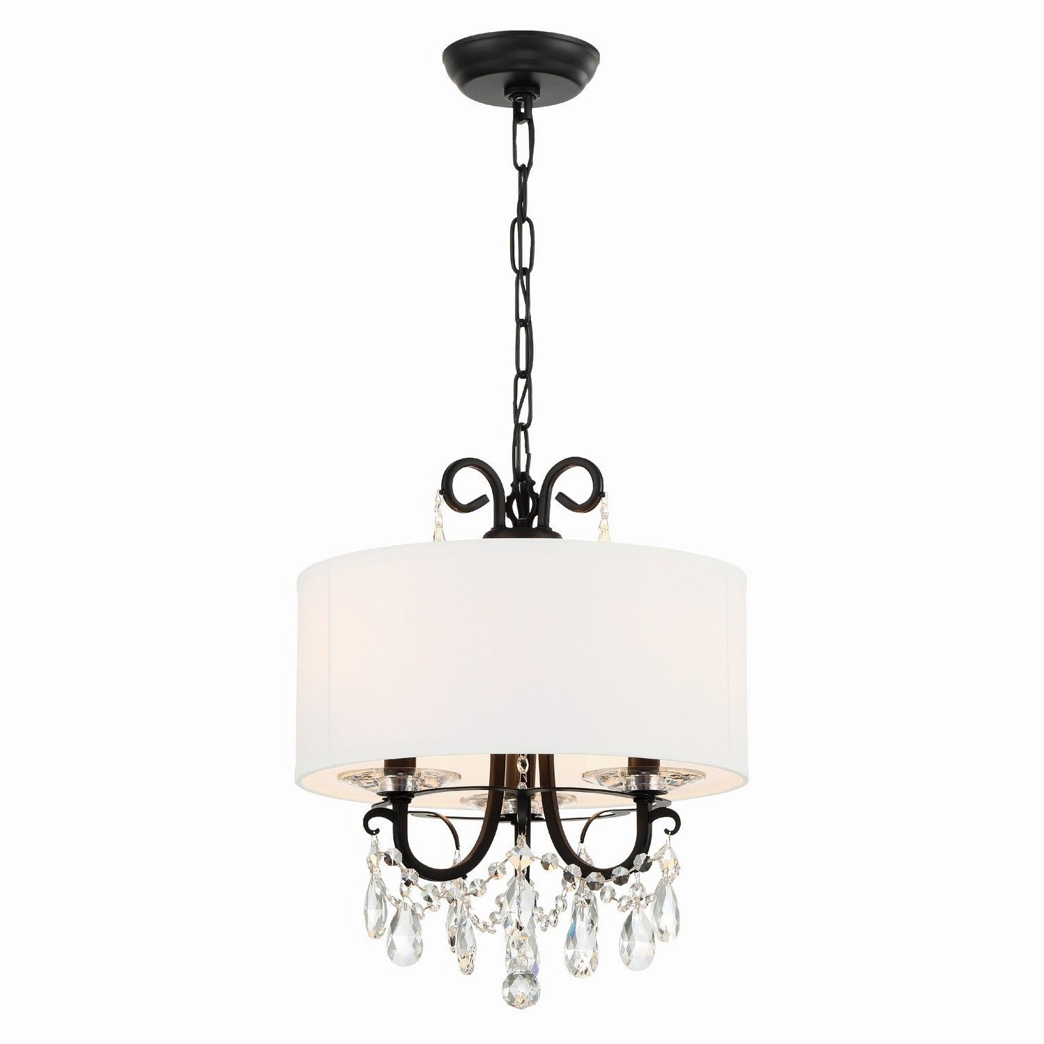 Crystorama - 6623-MK-CL-MWP - Three Light Mini Chandelier - Othello - Matte Black