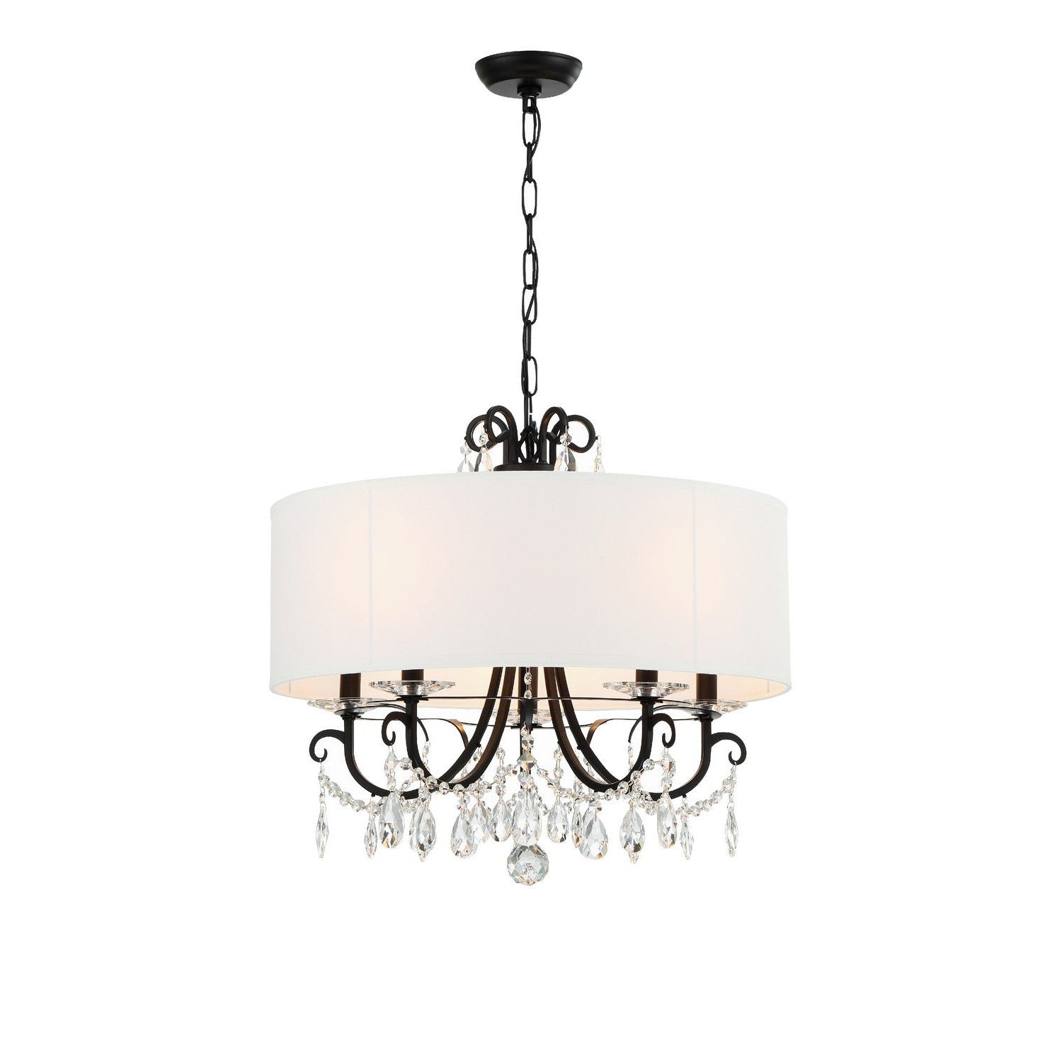 Crystorama - 6625-MK-CL-MWP - Five Light Chandelier - Othello - Matte Black