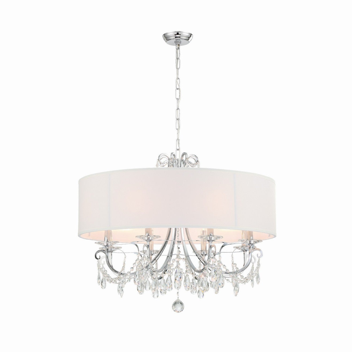 Crystorama - 6628-CH-CL-MWP - Eight Light Chandelier - Othello - Polished Chrome