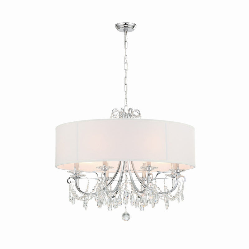 Crystorama - 6628-CH-CL-MWP - Eight Light Chandelier - Othello - Polished Chrome