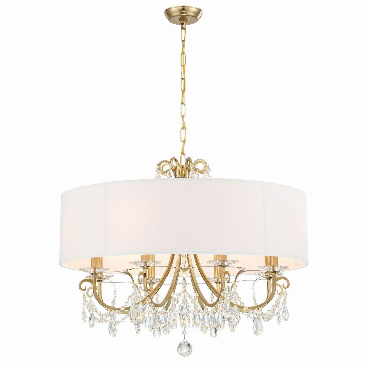 Crystorama - 6628-VG-CL-MWP - Eight Light Chandelier - Othello - Vibrant Gold