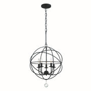 Crystorama - 9224-BK - Five Light Mini Chandelier - Solaris - Black