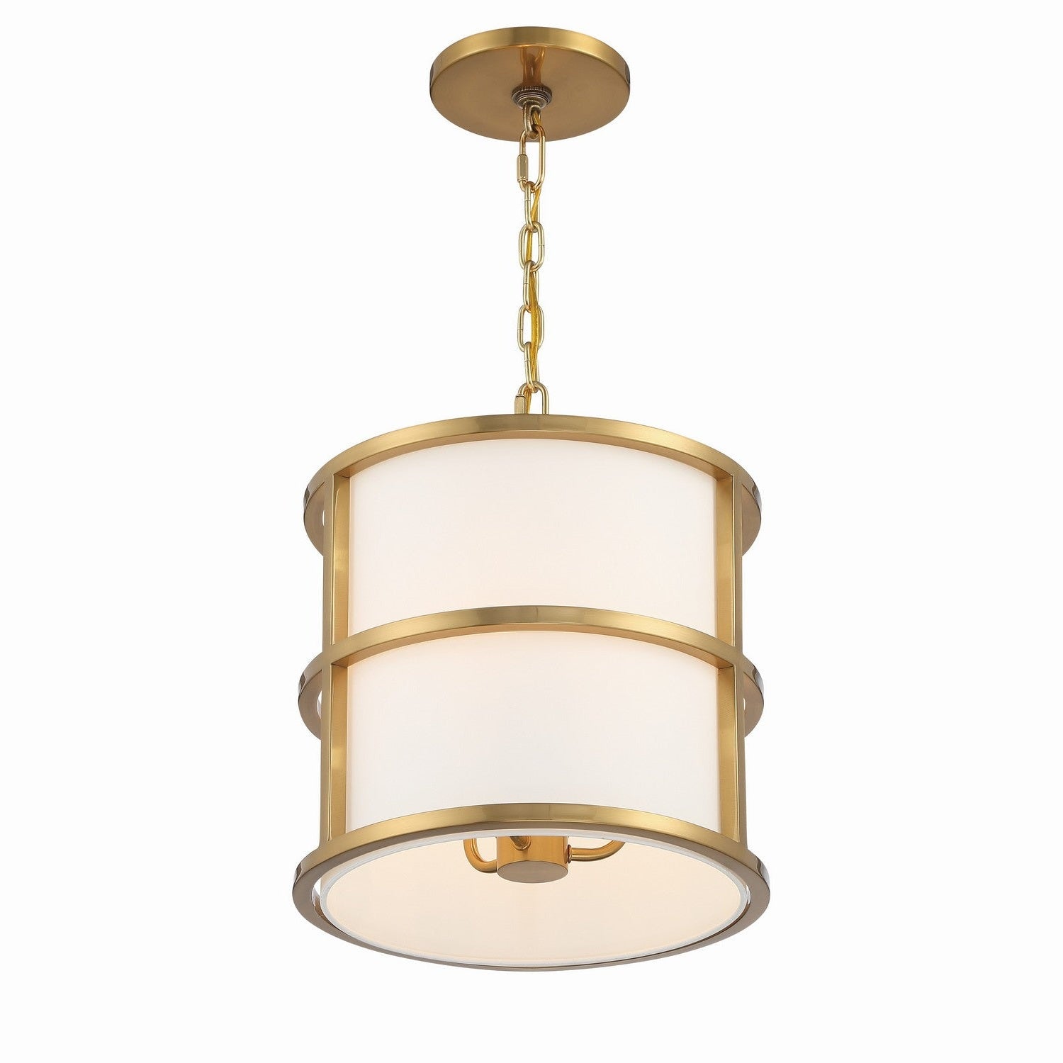 Crystorama - 9593-LG - Three Light Pendant - Hulton - Luxe Gold