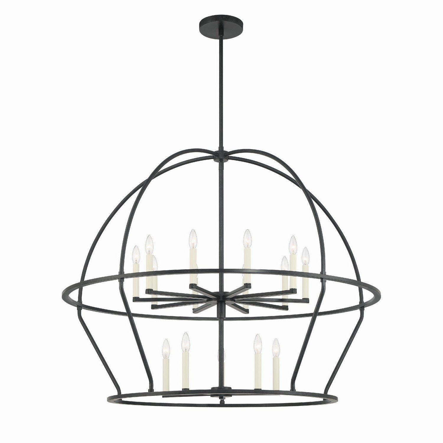 Crystorama - ABB-3029-BK - 15 Light Chandelier - Abbott - Black