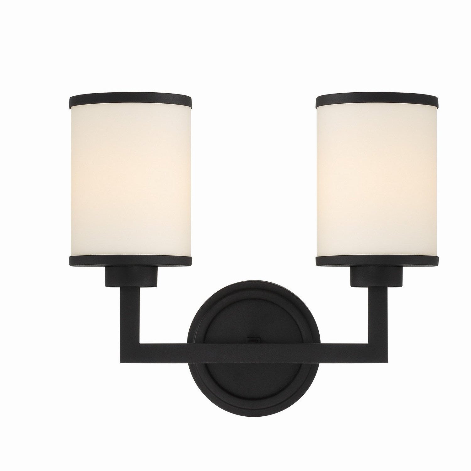 Crystorama - BRY-8002-BF - Two Light Wall Sconce - Bryant - Black Forged