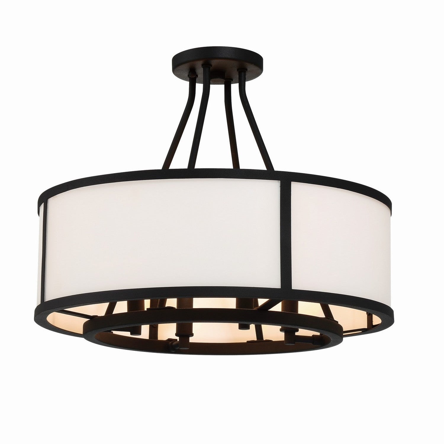 Crystorama - BRY-8004-BF_CEILING - Four Light Semi Flush Mount - Bryant - Black Forged