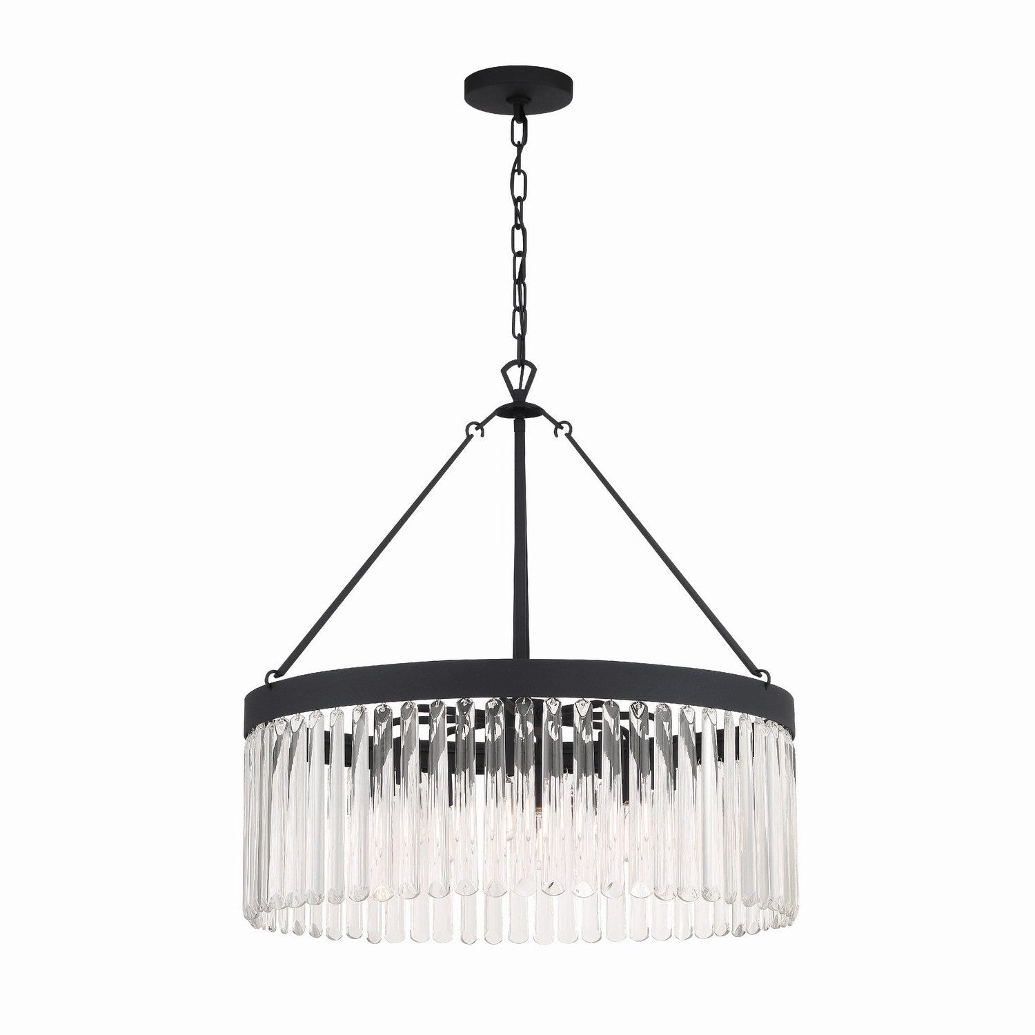 Crystorama - EMO-5406-BF - Eight Light Chandelier - Emory - Black Forged