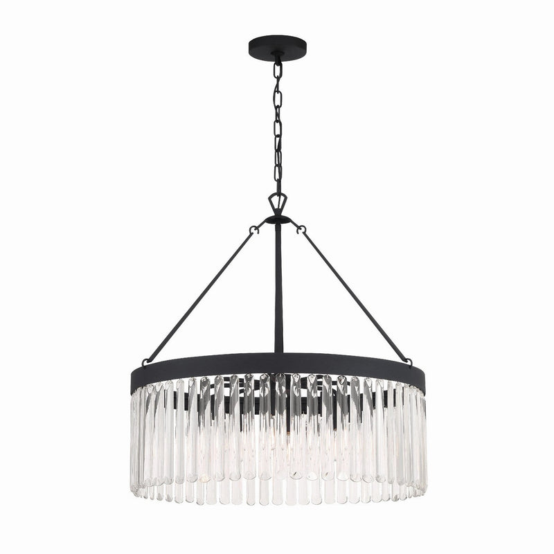 Crystorama - EMO-5406-BF - Eight Light Chandelier - Emory - Black Forged