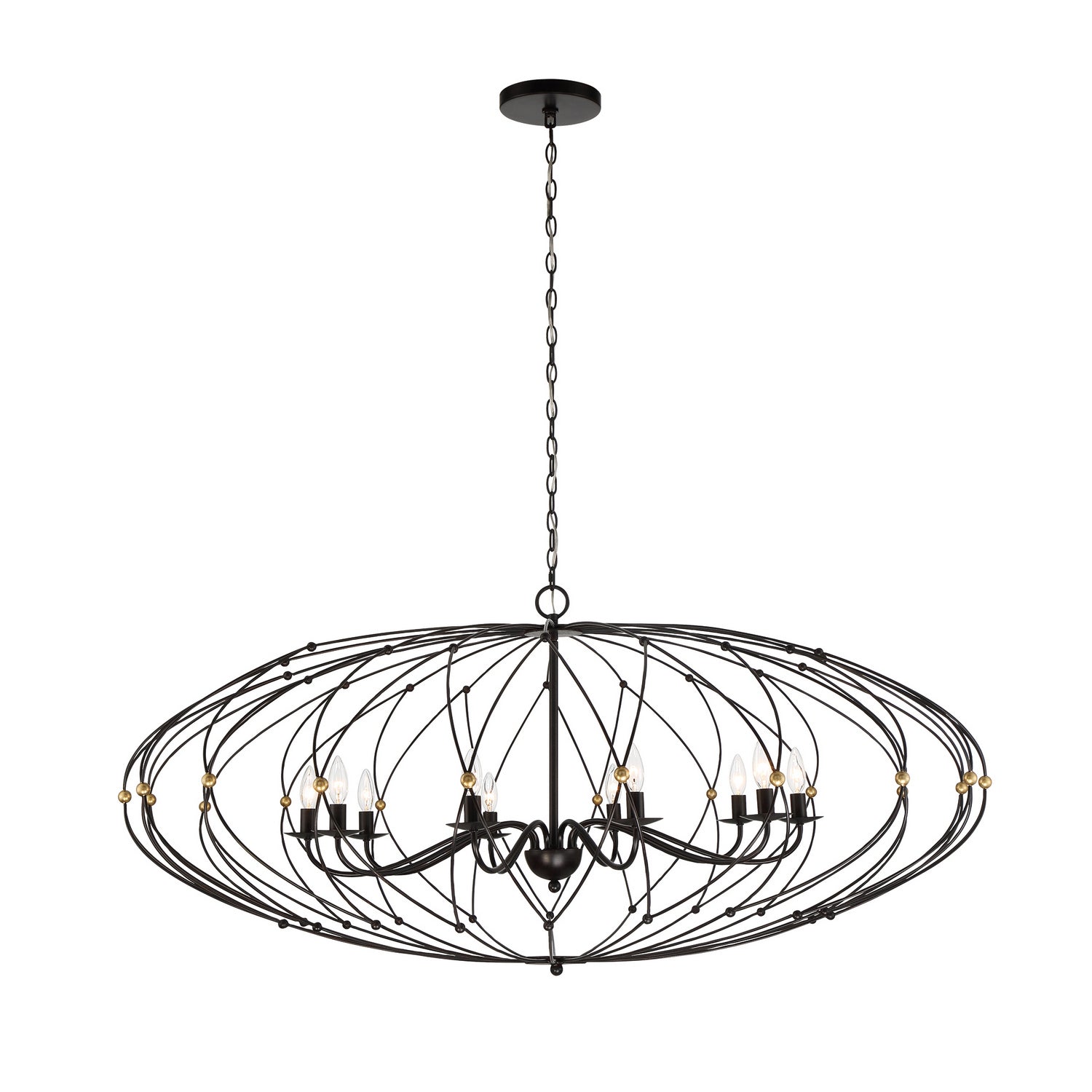 Crystorama - ZUC-A9039-EB-GA - Ten Light Chandelier - Zucca - English Bronze + Antique Gold